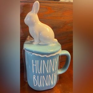 NWT Easter Rae Dunn “Hunny Bunny” bunny topper mug
